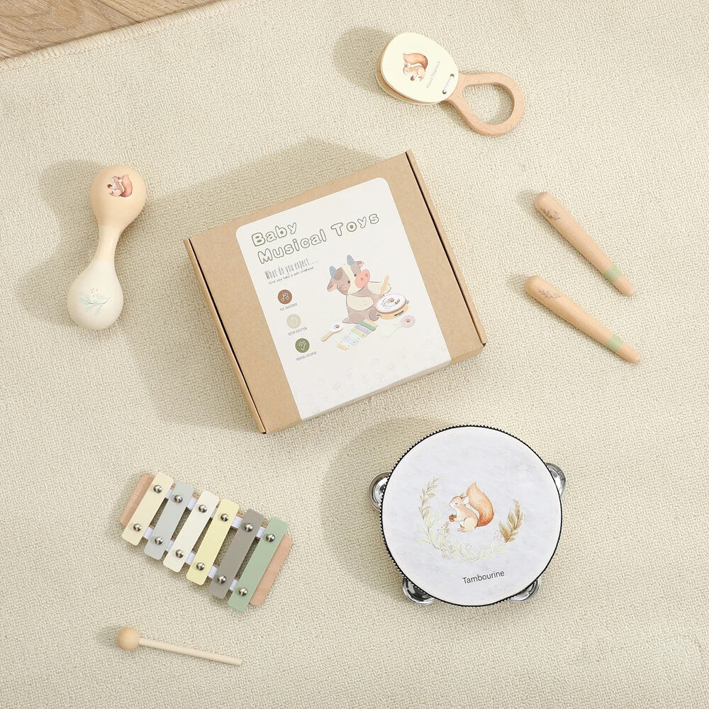 Montessori Wooden Musical Instruments Set 2+ Years