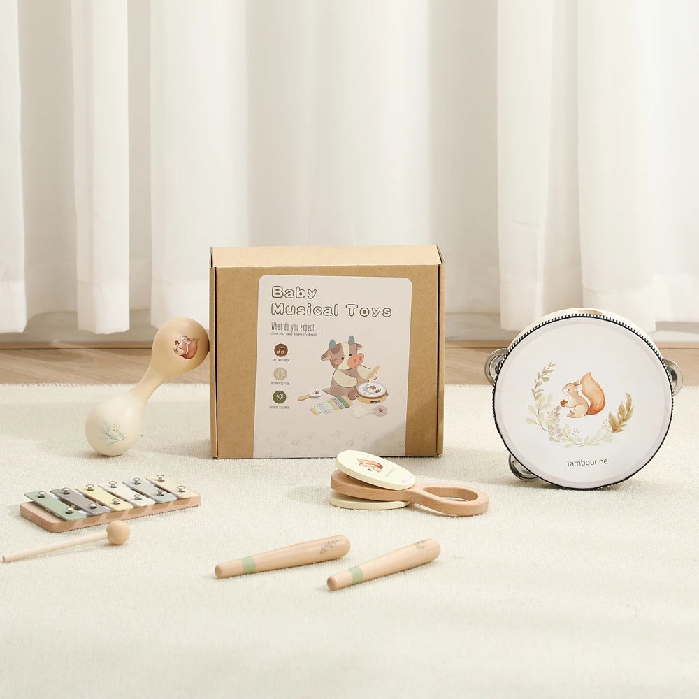 Montessori Wooden Musical Instruments Set 2+ Years