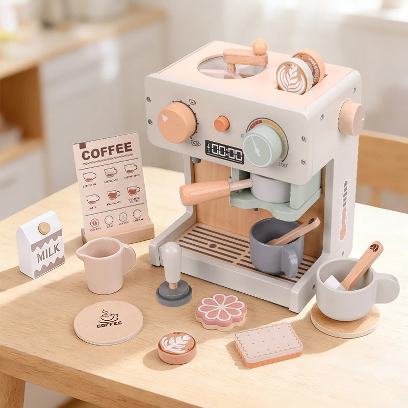 Montessori Wooden Coffee Maker Set