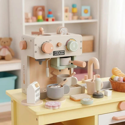Montessori Wooden Coffee Maker Set