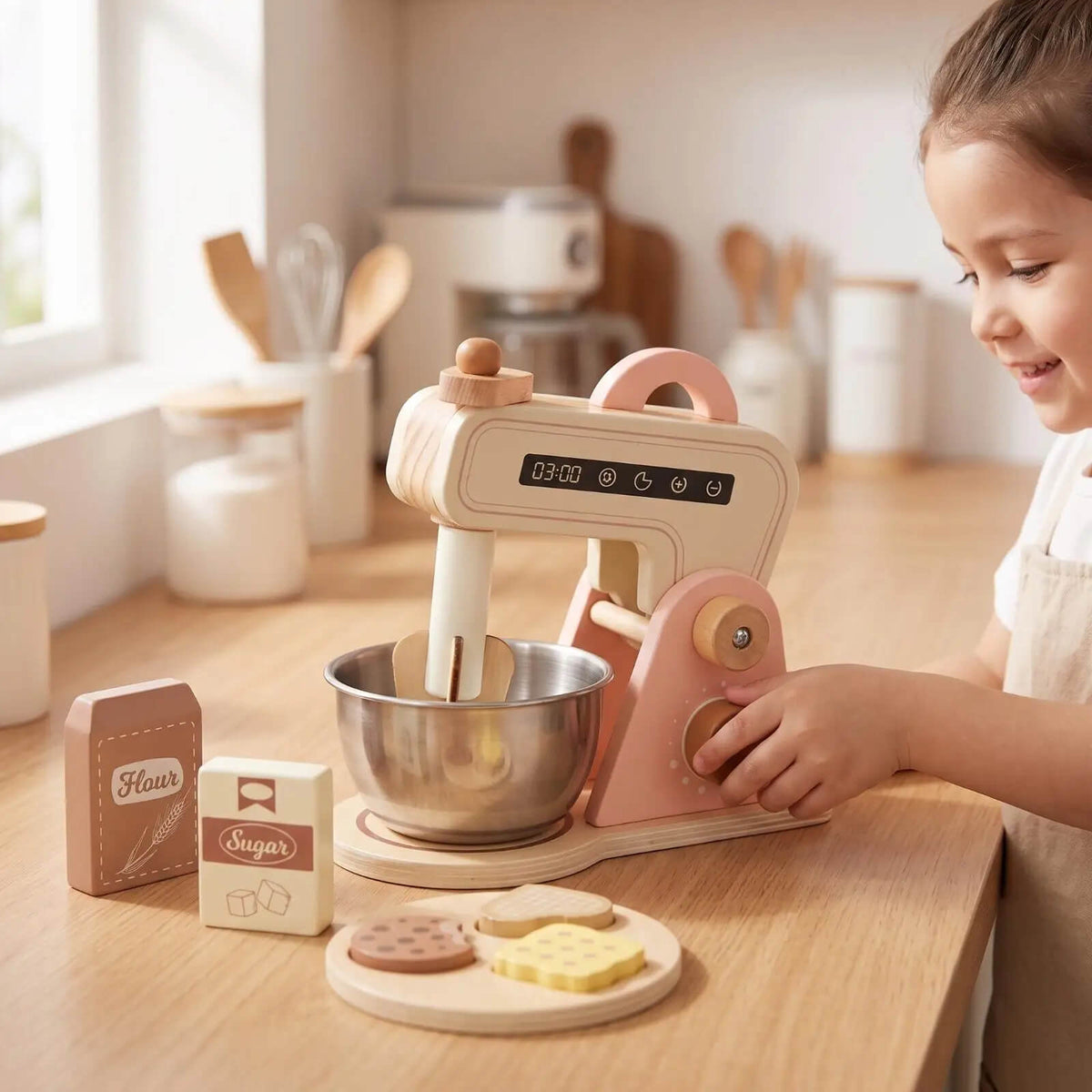 Montessori Wooden Baking Mixer Set