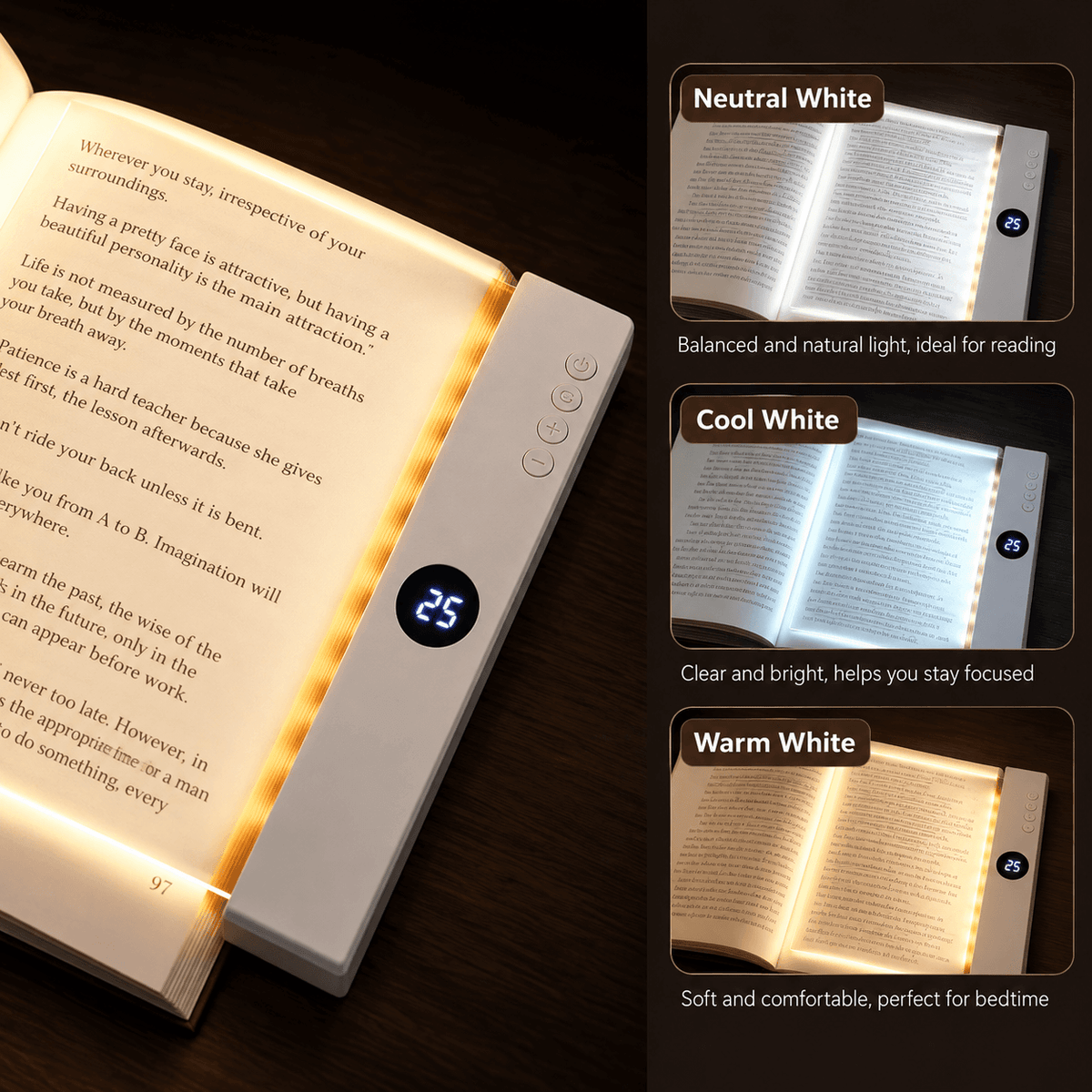 Adjustable Brightness Reading Lamp - BOOKLED