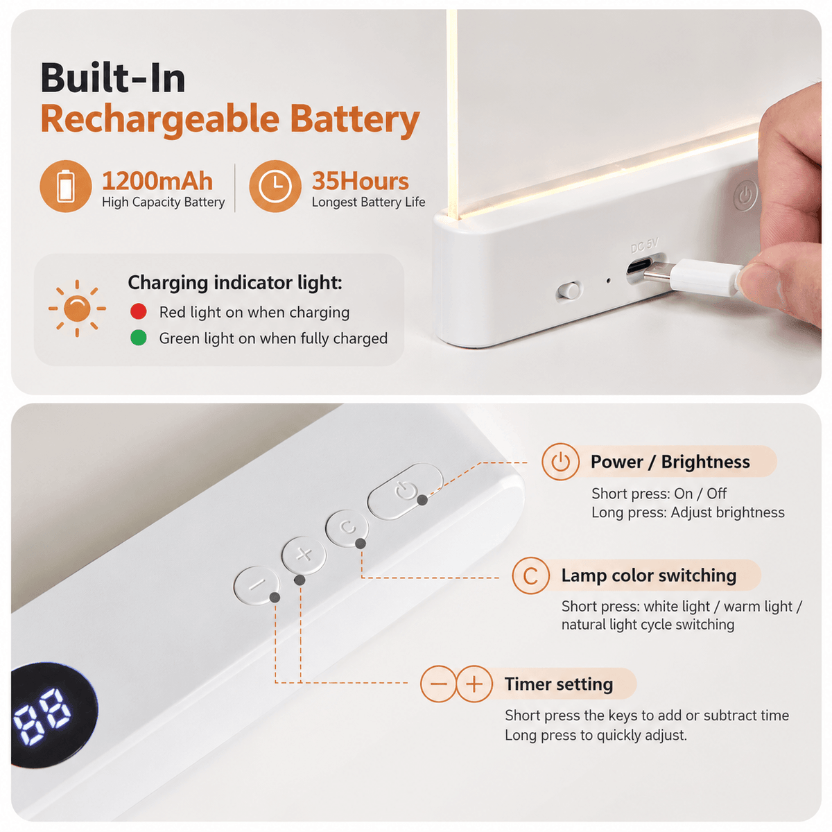 Adjustable Brightness Reading Lamp - BOOKLED