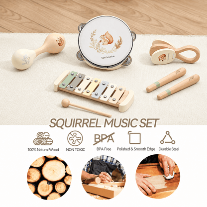 Montessori Wooden Musical Instruments Set 2+ Years