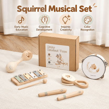 Montessori Wooden Musical Instruments Set 2+ Years