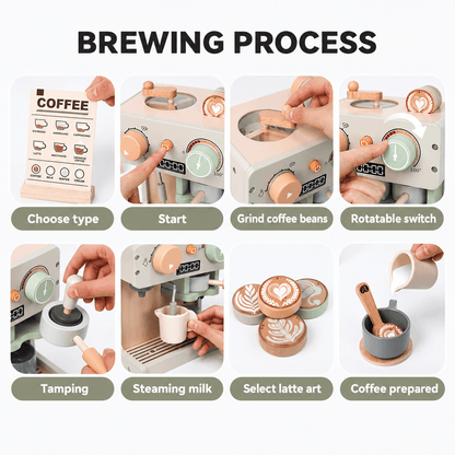 Montessori Wooden Coffee Maker Set