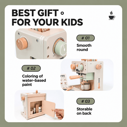 Montessori Wooden Coffee Maker Set