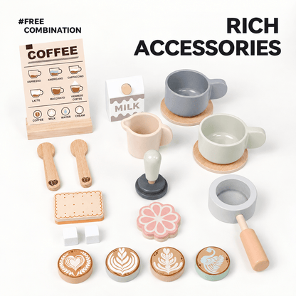 Montessori Wooden Coffee Maker Set