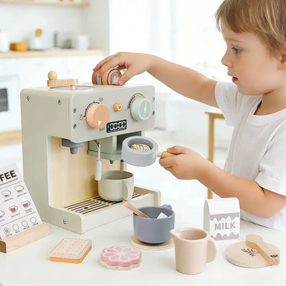Montessori Wooden Coffee Maker Set