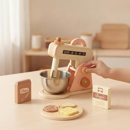 Montessori Wooden Baking Mixer Set