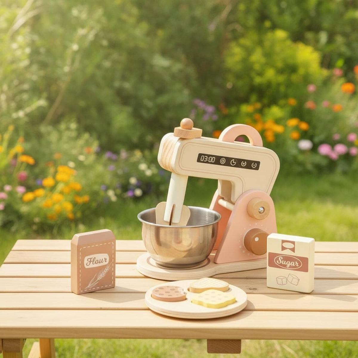 Montessori Wooden Baking Mixer Set
