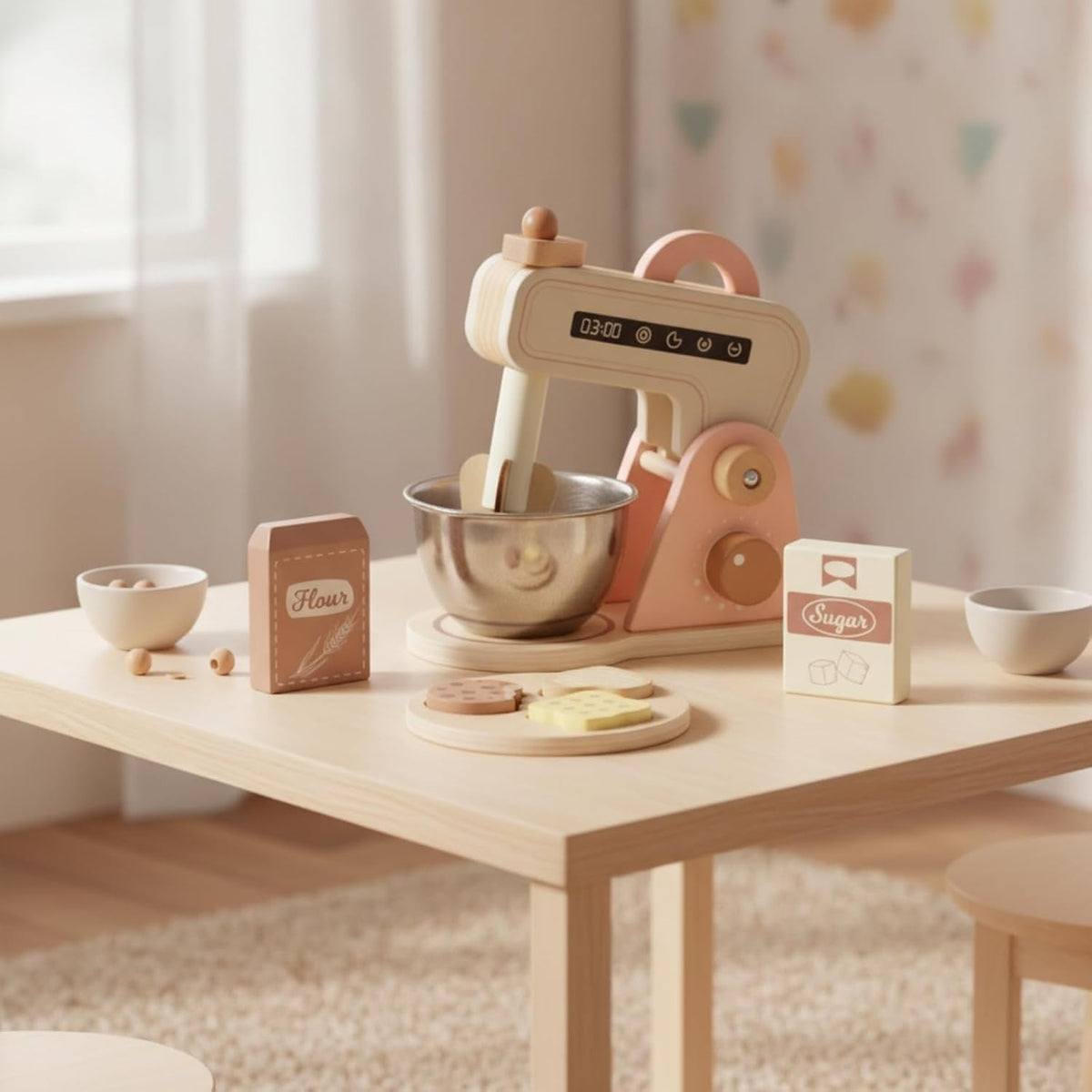 Montessori Wooden Baking Mixer Set